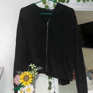 thin black Shein zip up